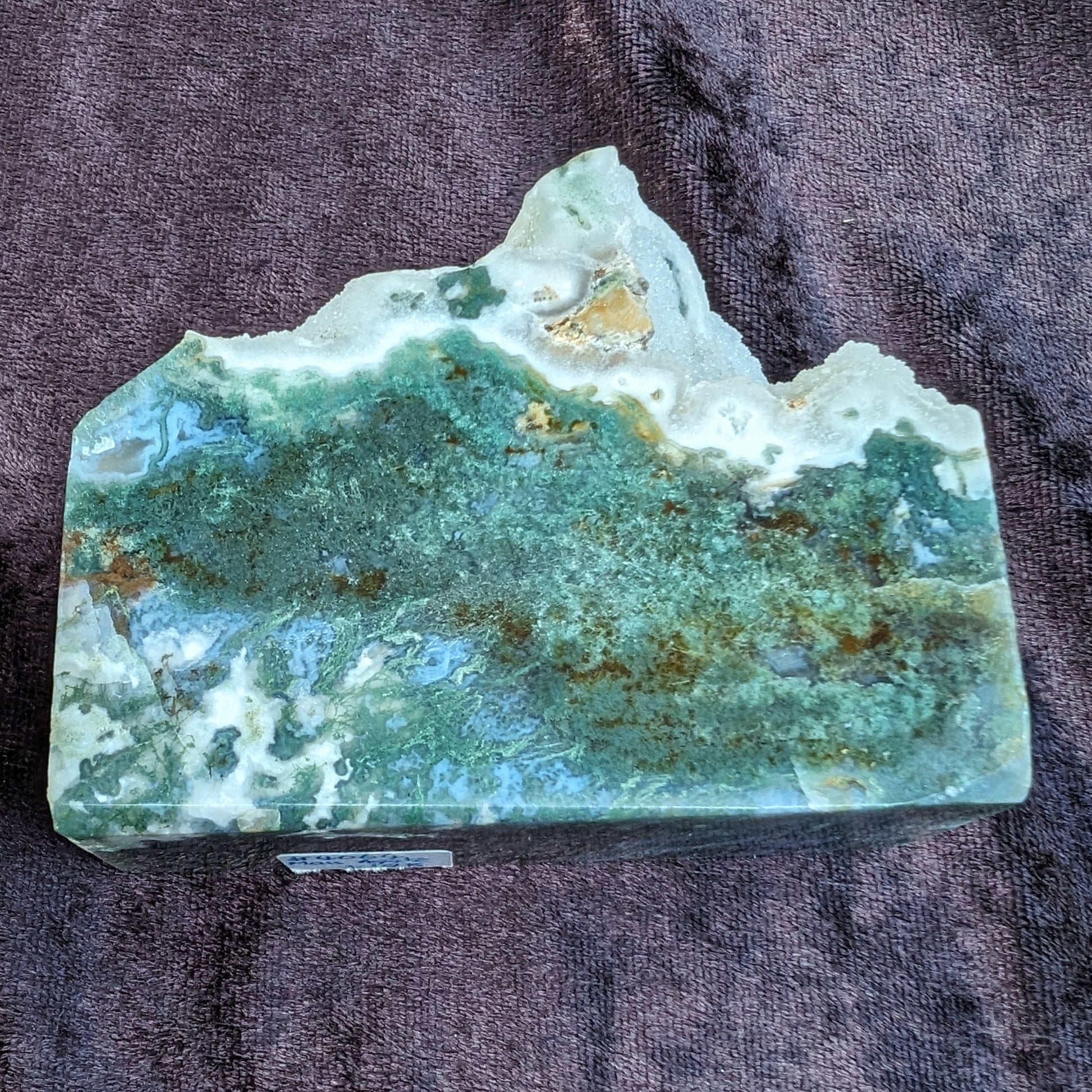 Moss Agate mountain range 85mm 388g Rocks and Things