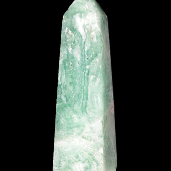 Green Fluorite obelisk 707g in sunlight - Rocks and Things Store