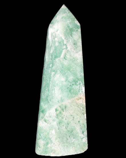 Green Fluorite obelisk 707g in sunshine