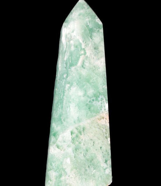 Green Fluorite obelisk 707g in sunshine