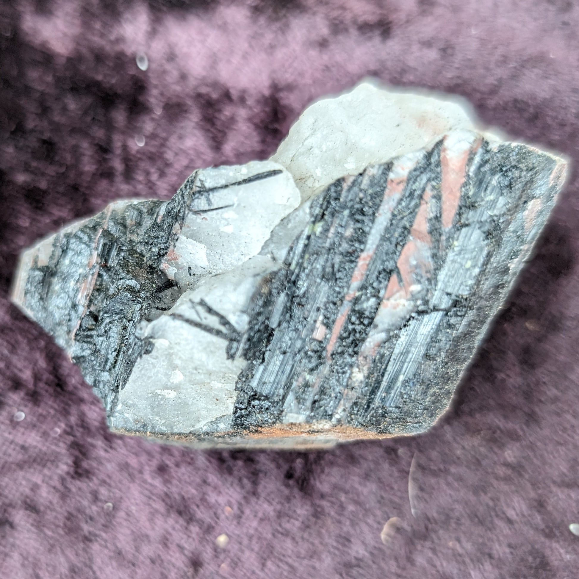 Black Tourmaline in Quartz crystal 106g Rocks and Things