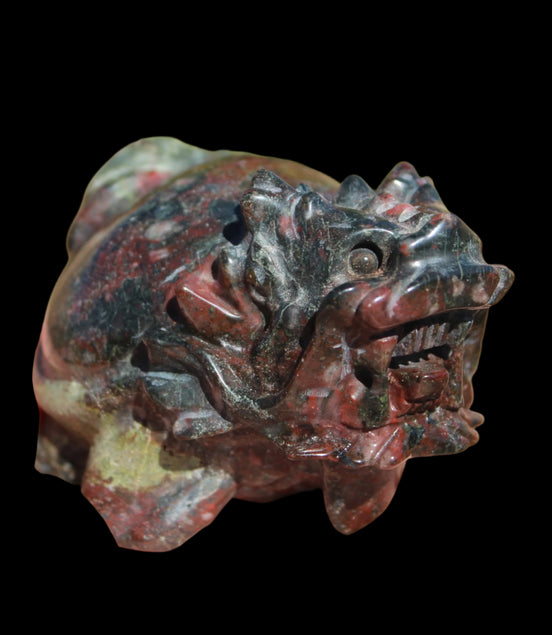 Dragons Blood Stone Turtle Dragon 359g in sunlight - Rocks and Things Store