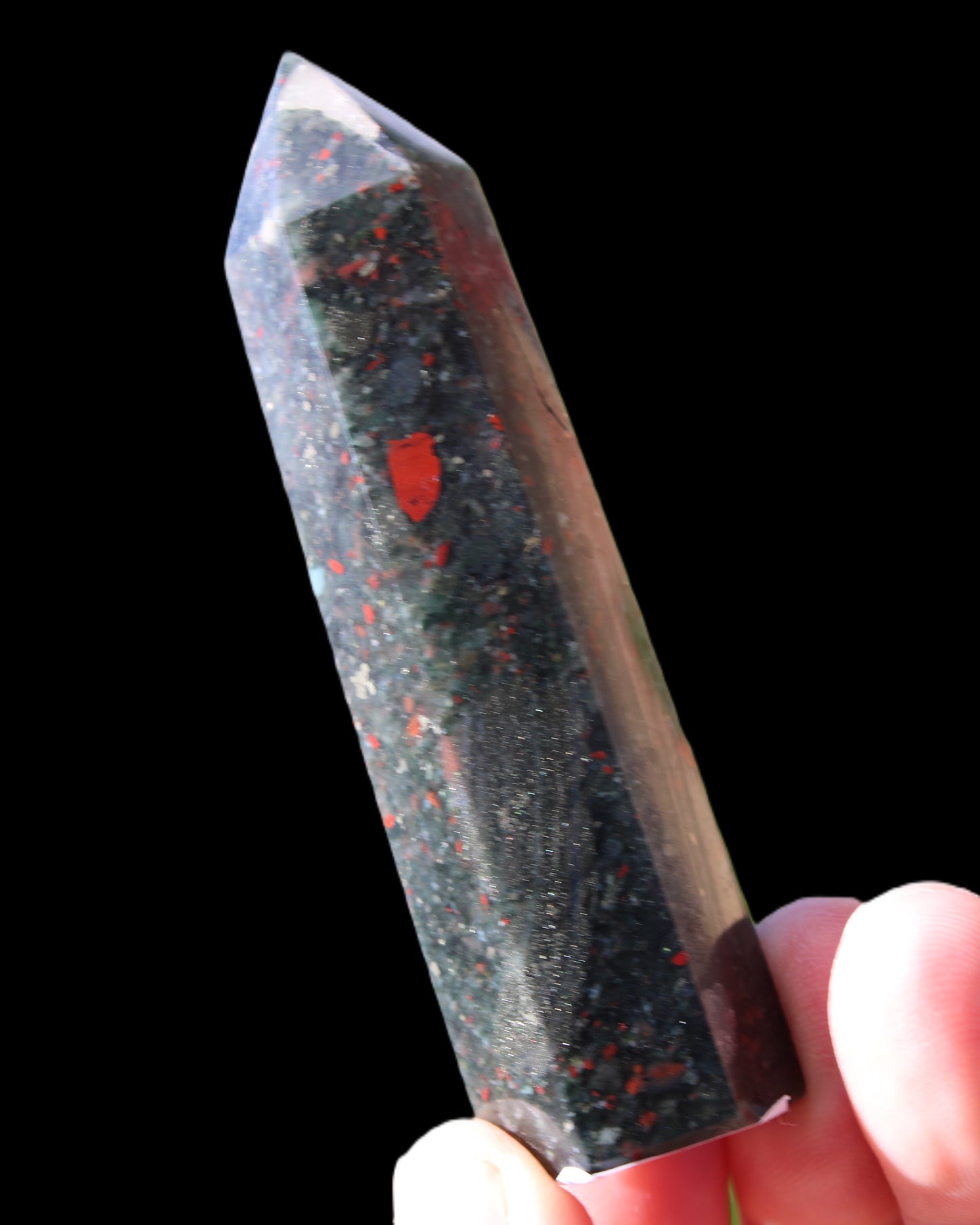 African Bloodstone wand 63g Rocks and Things