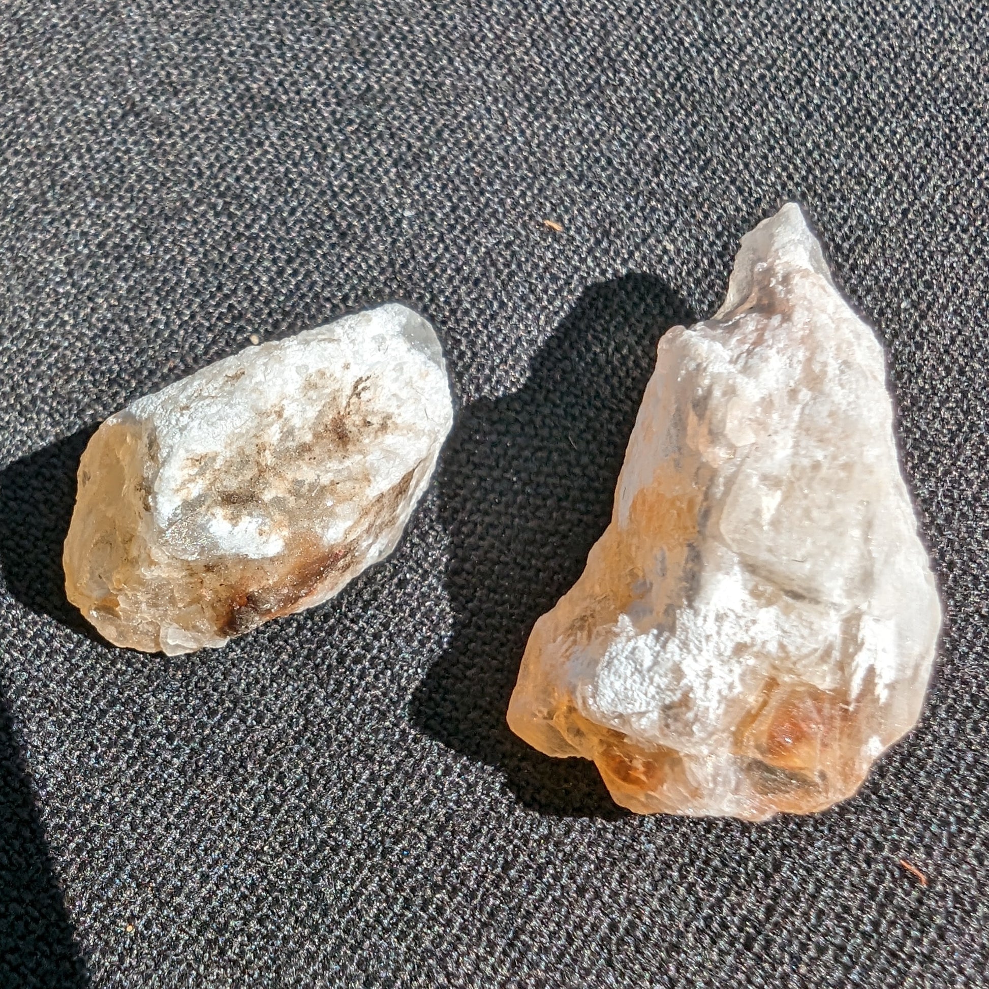 Citrine 2 crystals from Himalaya 7-9g Rocks and Things