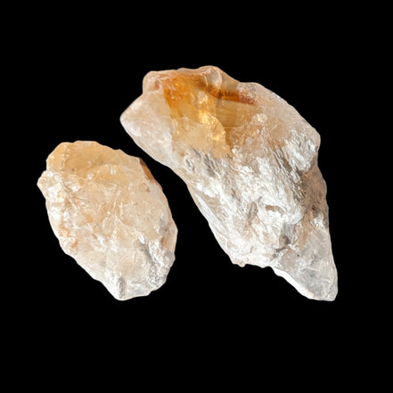 Citrine 2 crystals from Himalaya 7-9g in sunshine
