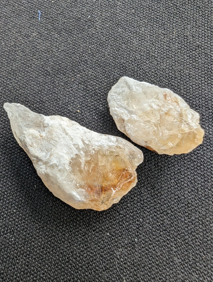 Citrine 2 crystals from Himalaya 7-9g Rocks and Things