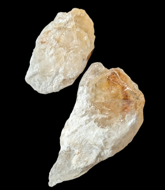 Citrine 2 crystals from Himalaya 7-9g in sunshine