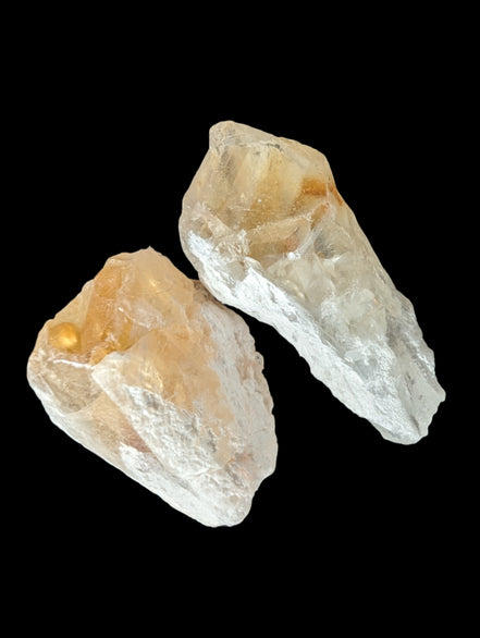 Citrine 2 crystals from Himalaya 7-9g in sunshine