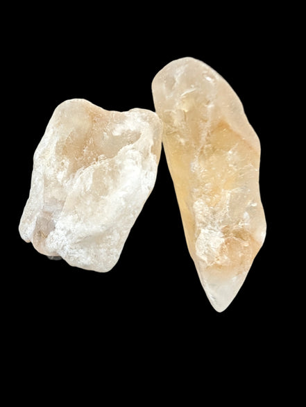 Citrine 2 crystals from Himalaya 7-9g in sunshine