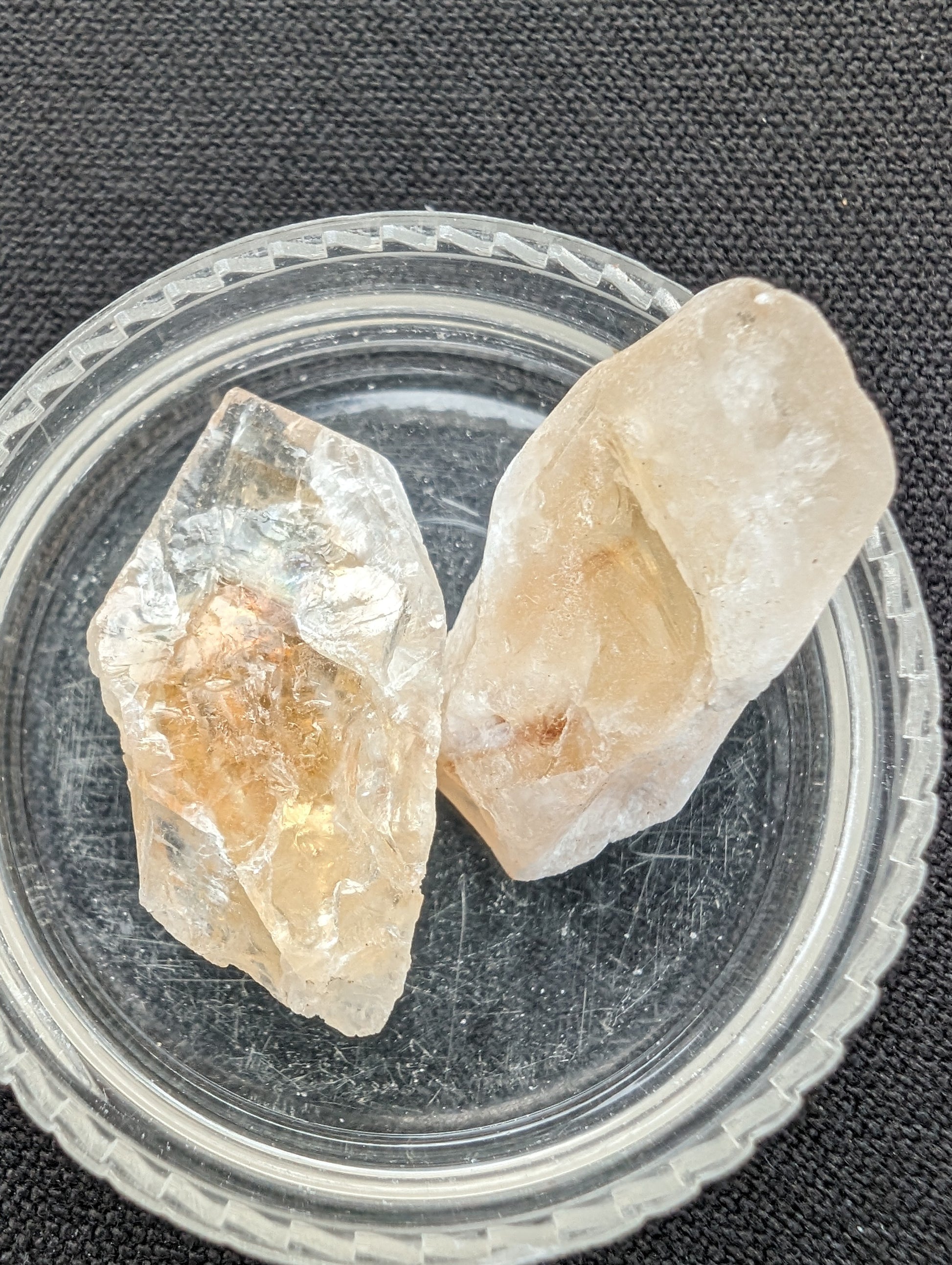 Citrine 2 crystals from Himalaya 7-9g Rocks and Things