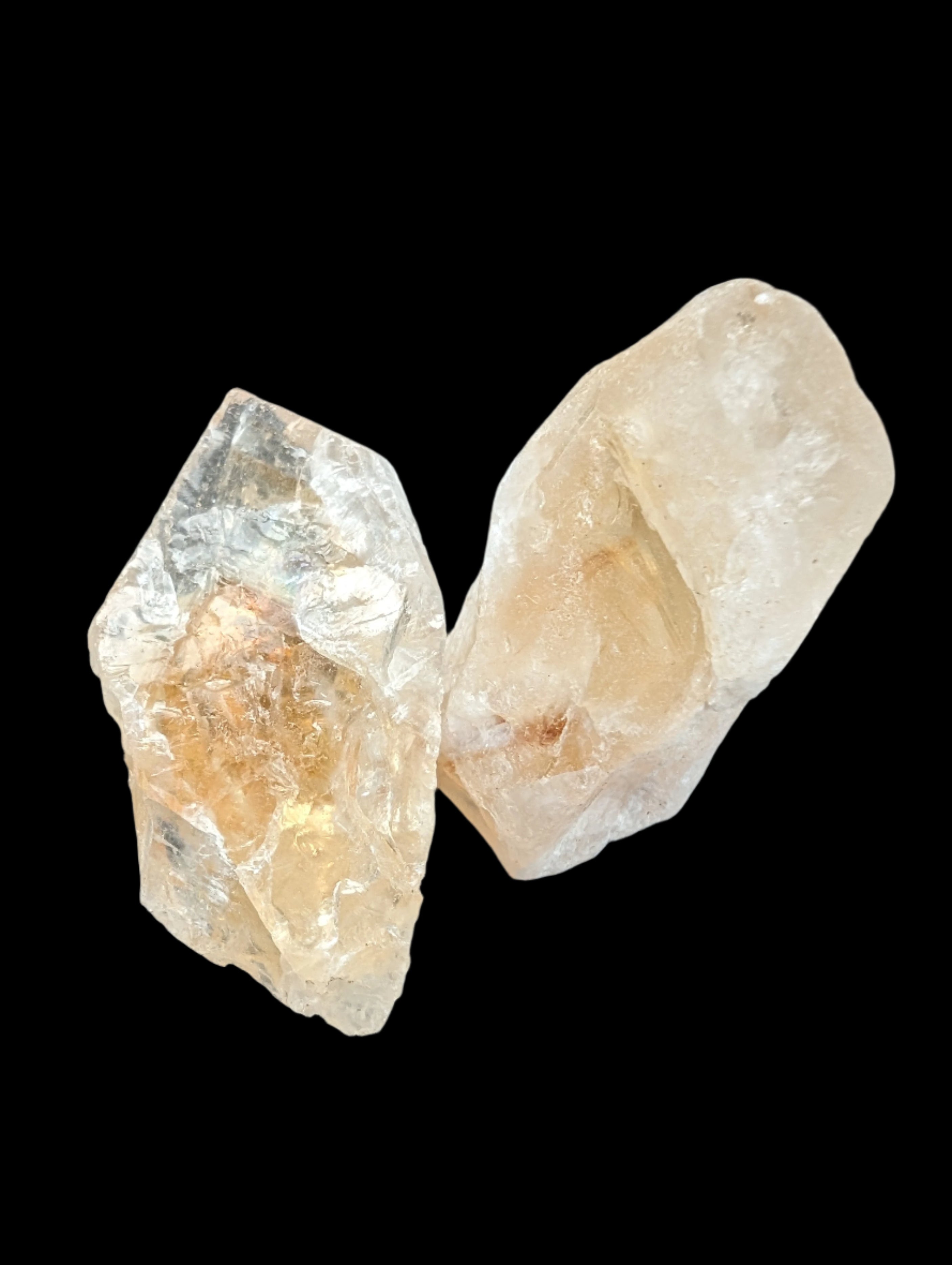 Citrine 2 crystals from Himalaya 7-9g in sunshine
