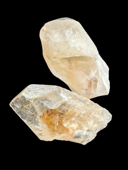 Citrine 2 crystals from Himalaya 7-9g in sunshine