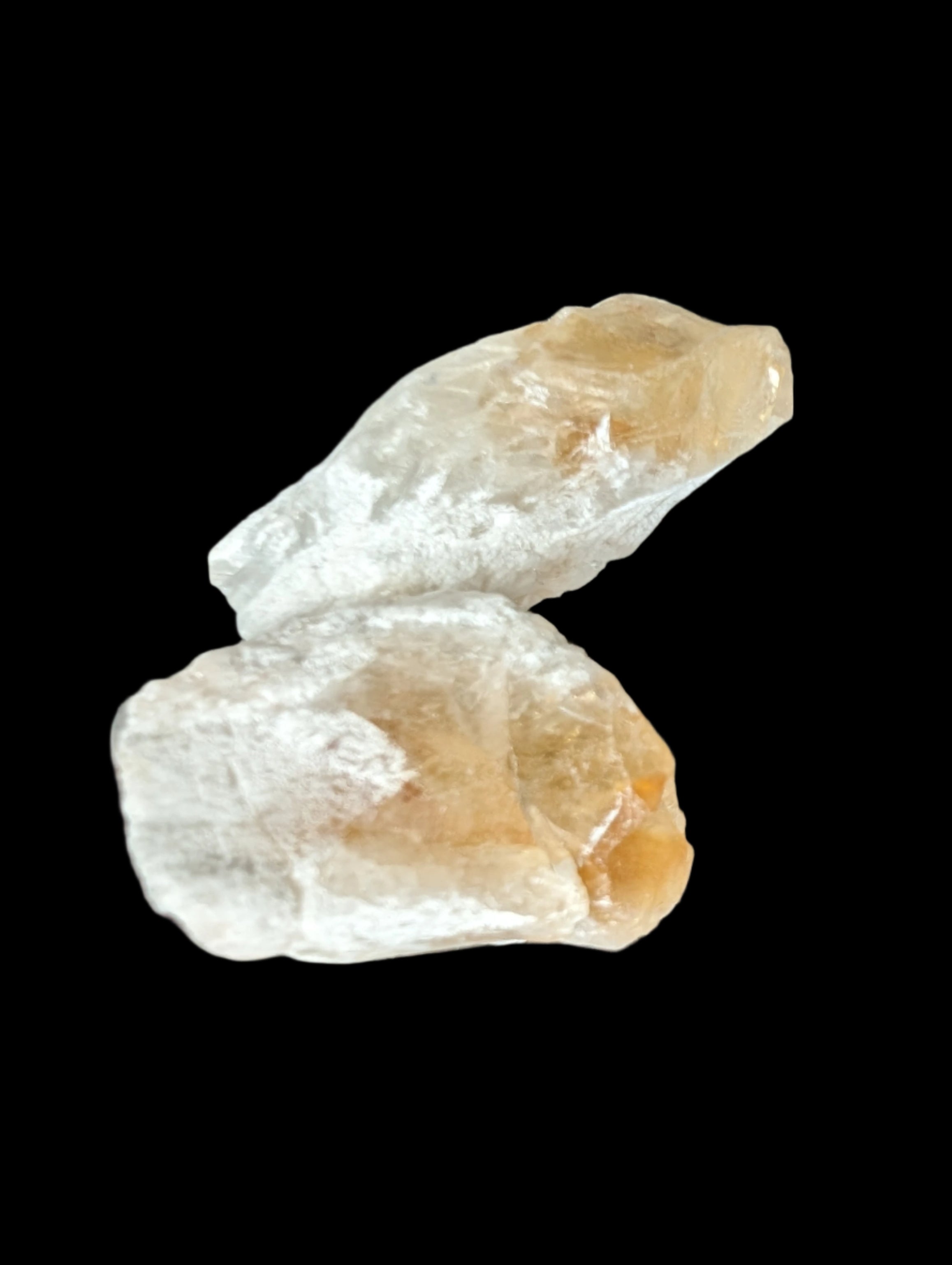 Citrine 2 crystals from Himalaya 7-9g in sunshine