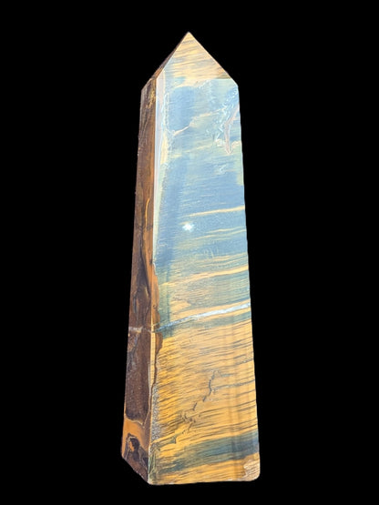 Golden with Blue Tigers Eye obelisk 290g