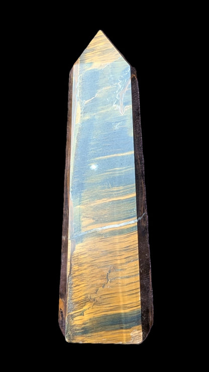 Golden with Blue Tigers Eye obelisk 290g