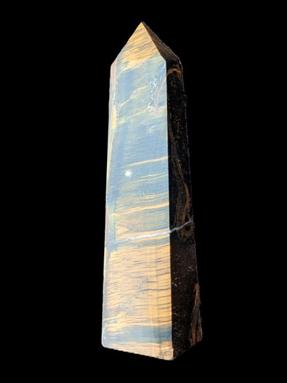 Golden with Blue Tigers Eye obelisk 290g