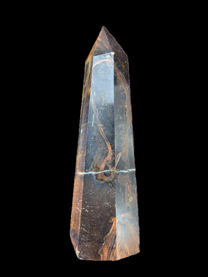 Golden with Blue Tigers Eye obelisk 290g