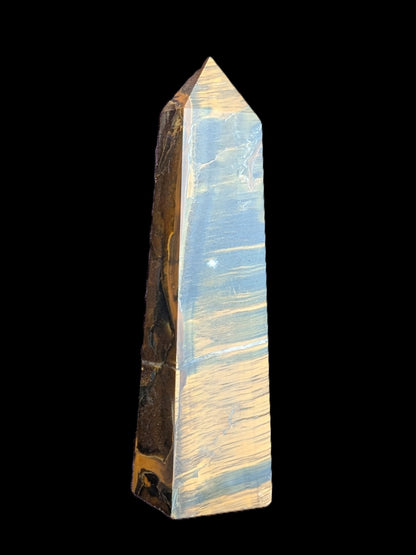 Golden with Blue Tigers Eye obelisk 290g