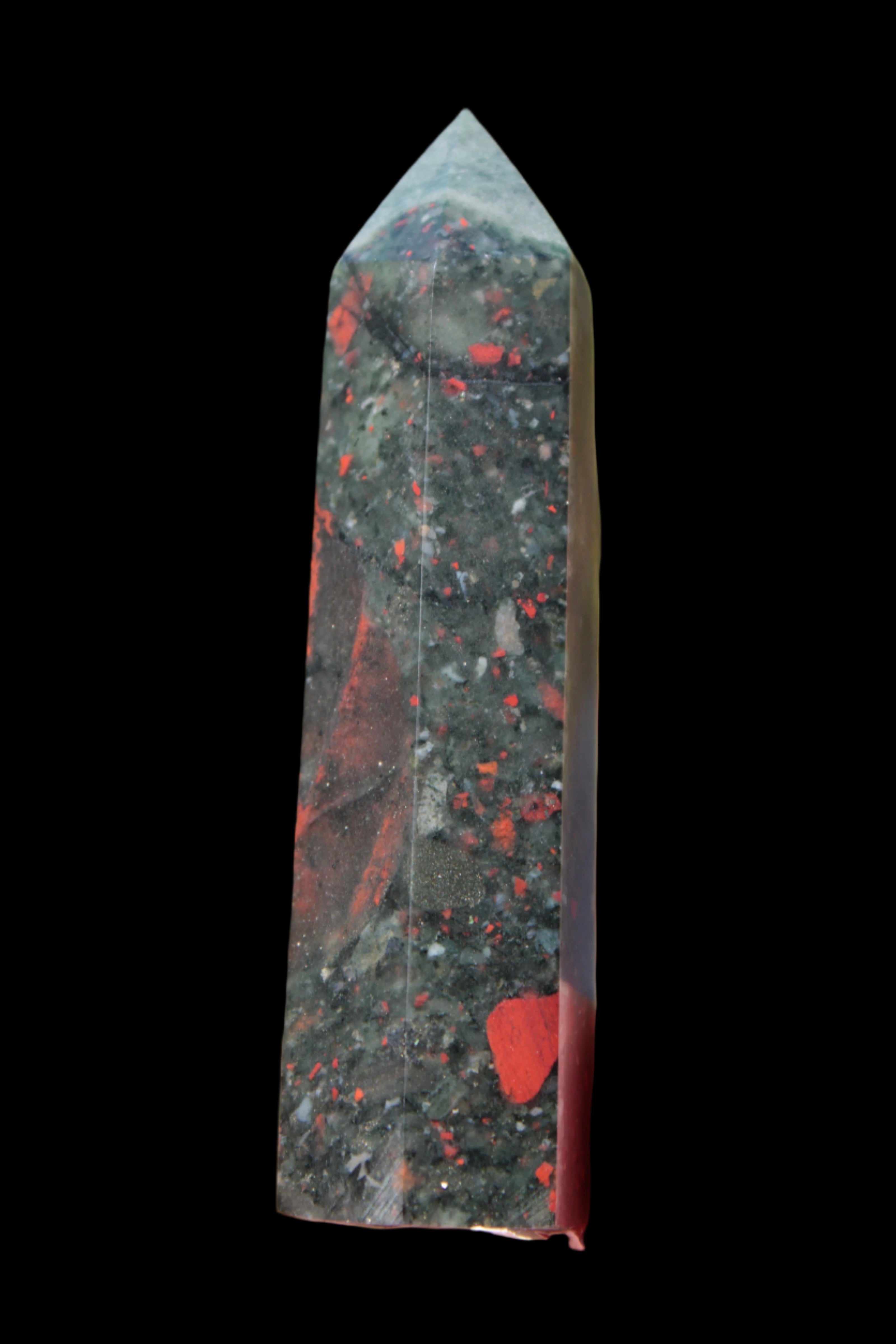 African Bloodstone wand 53g - Rocks and Things Store