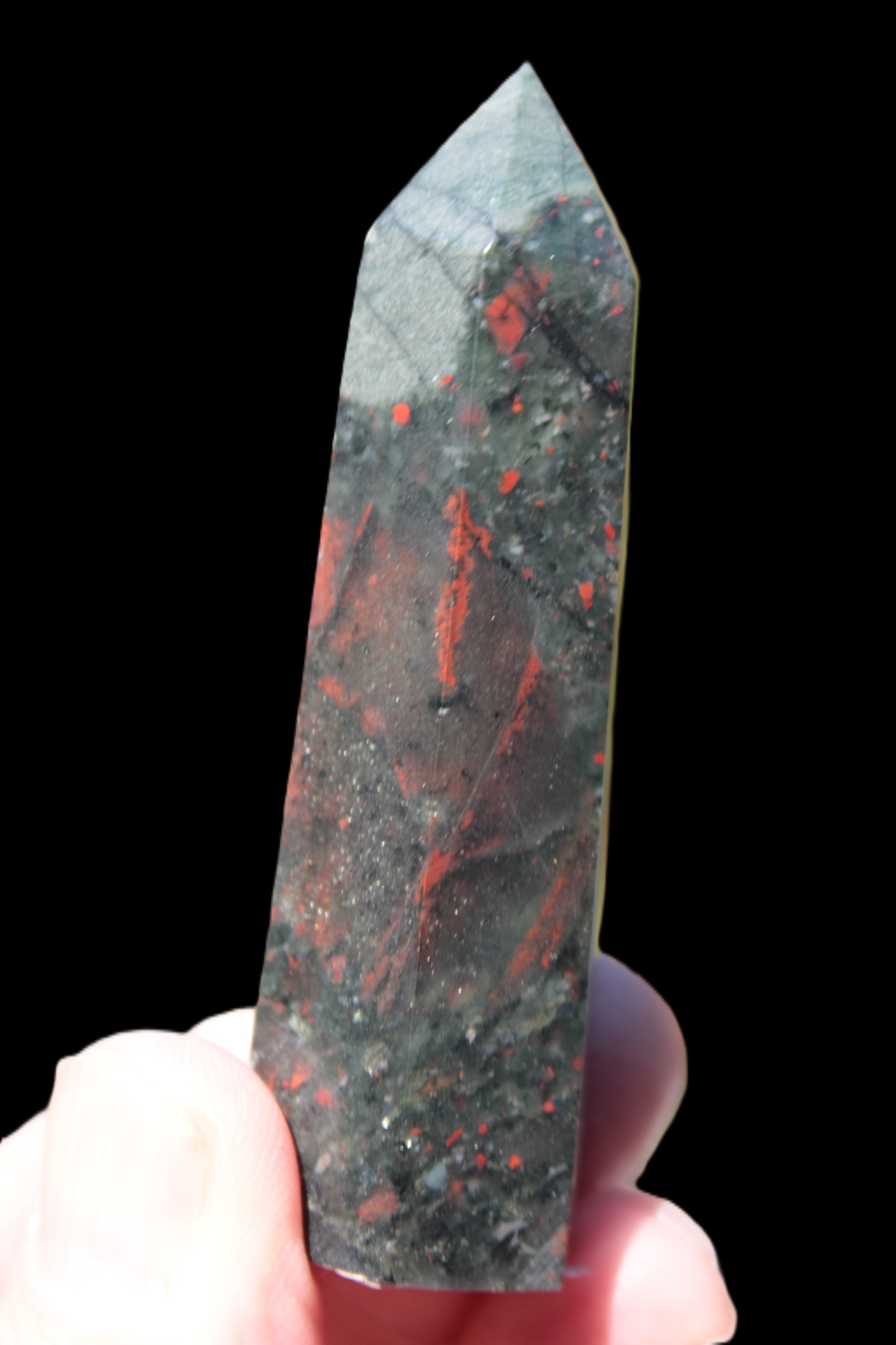 African Bloodstone wand 53g Rocks and Things