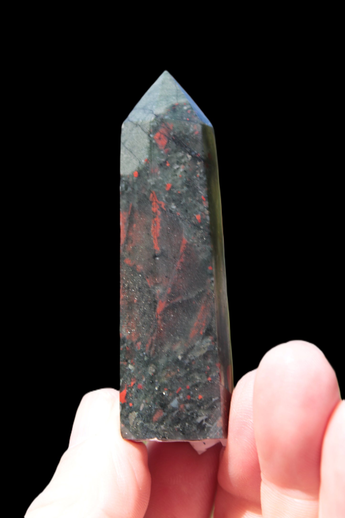 African Bloodstone wand 53g Rocks and Things