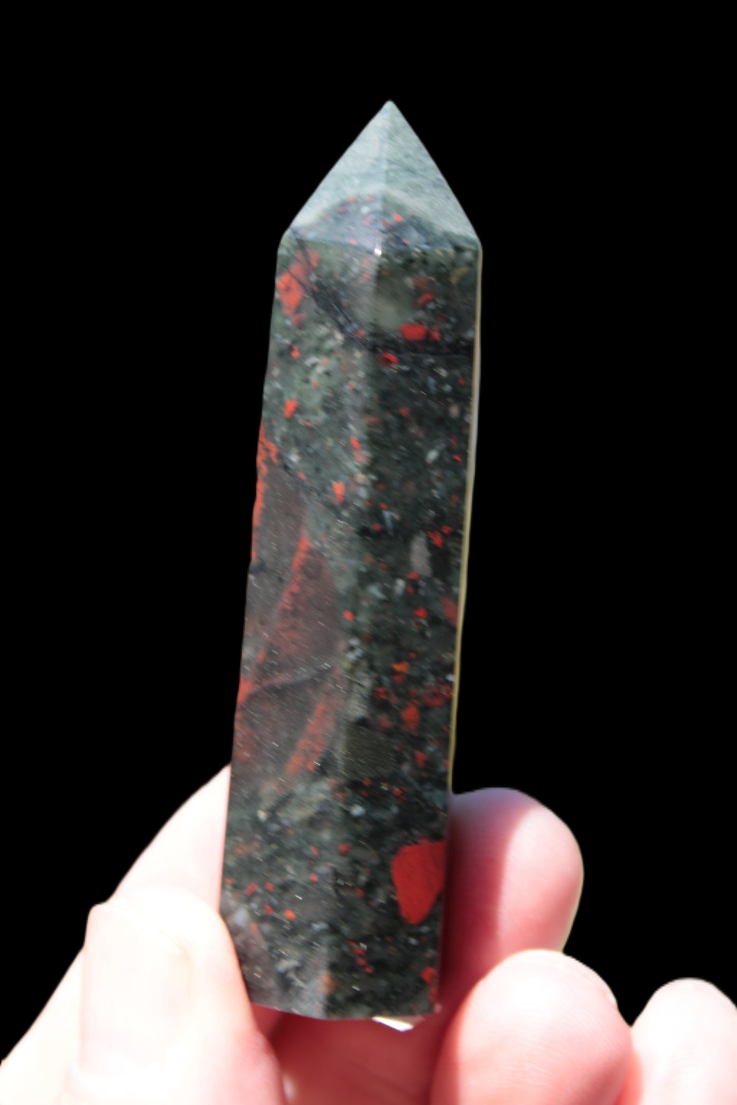 African Bloodstone wand 53g Rocks and Things