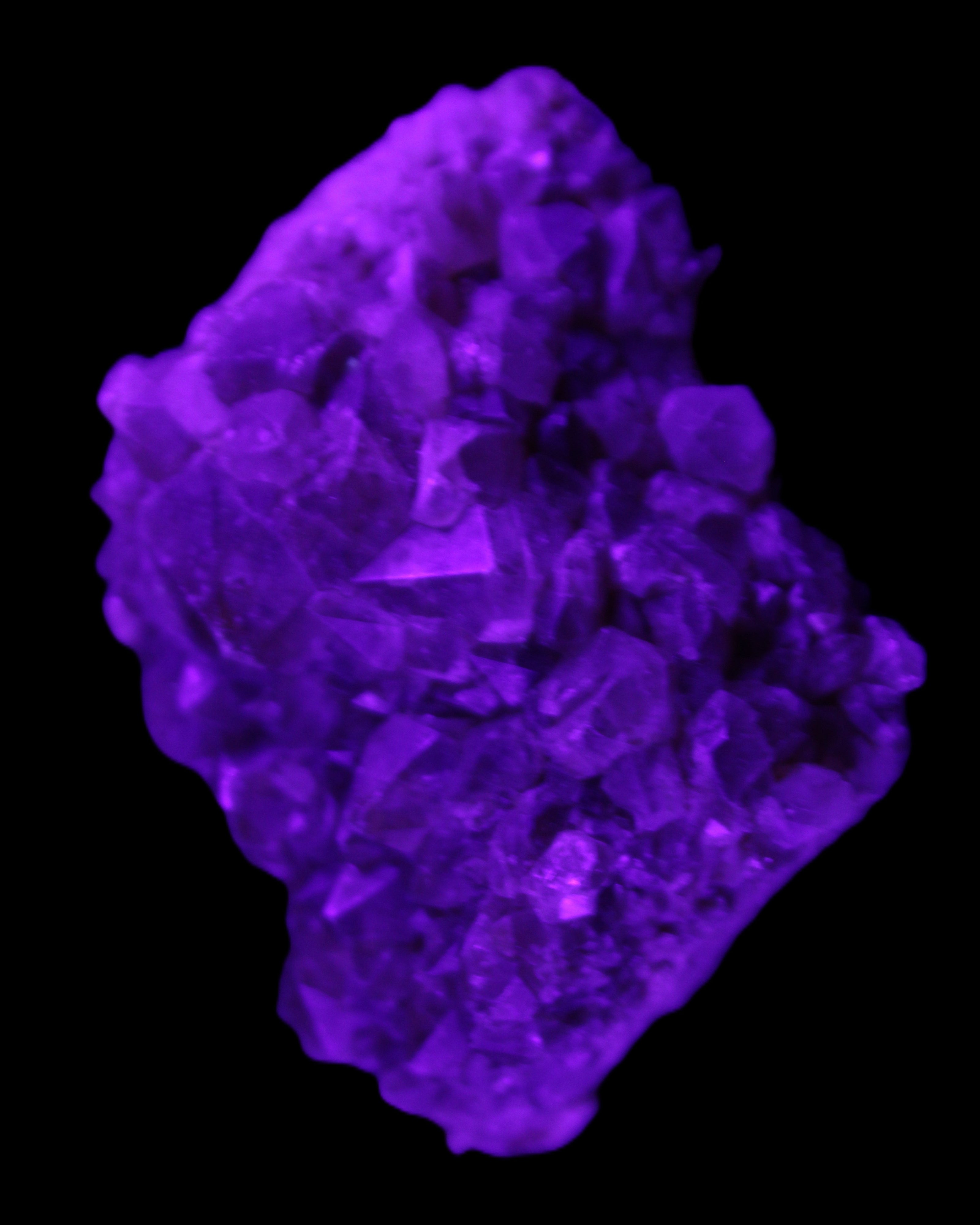 Super Seven Amethyst cluster 99g in UV light - Rocks and Things Store