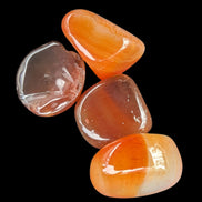 Red Agate 3/4 tumbled tiny stones 7-10g in sunlight - Rocks and Things Store