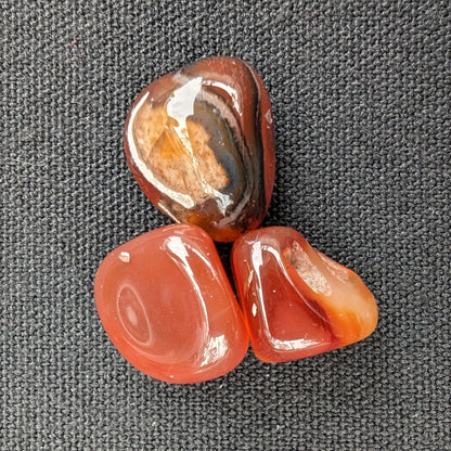 Red Agate 3/4 tumbled tiny stones 7-10g Rocks and Things