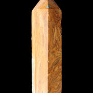 Afghan Jade Serpentine obelisk 764g in sunlight - Rocks and Things Store