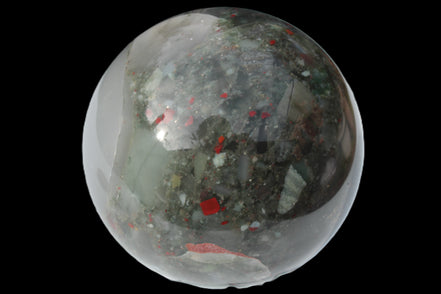 African Bloodstone sphere 84mm 831g Rocks and Things