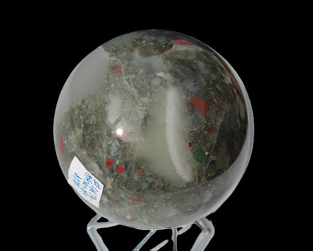 African Bloodstone sphere 84mm 831g Rocks and Things