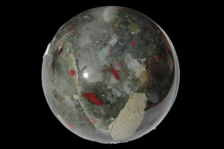 African Bloodstone sphere 84mm 831g Rocks and Things