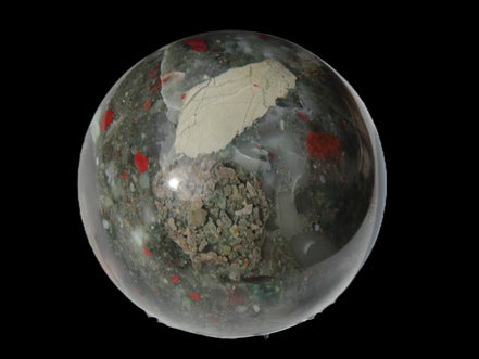 African Bloodstone sphere 84mm 831g Rocks and Things