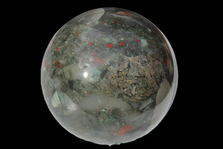 African Bloodstone sphere 84mm 831g Rocks and Things