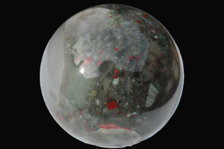 African Bloodstone sphere 84mm 831g Rocks and Things