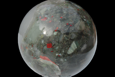 African Bloodstone sphere 84mm 831g Rocks and Things