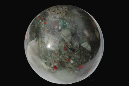 African Bloodstone sphere 84mm 831g Rocks and Things