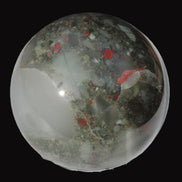 African Bloodstone sphere 84mm 831g in sunlight - Rocks and Things Store