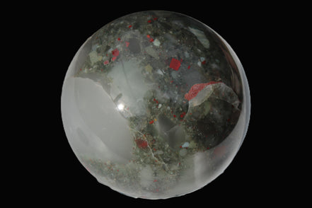 African Bloodstone sphere 84mm 831g Rocks and Things