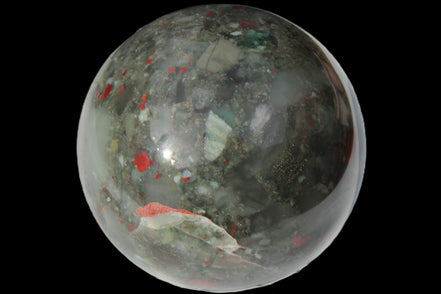 African Bloodstone sphere 84mm 831g Rocks and Things