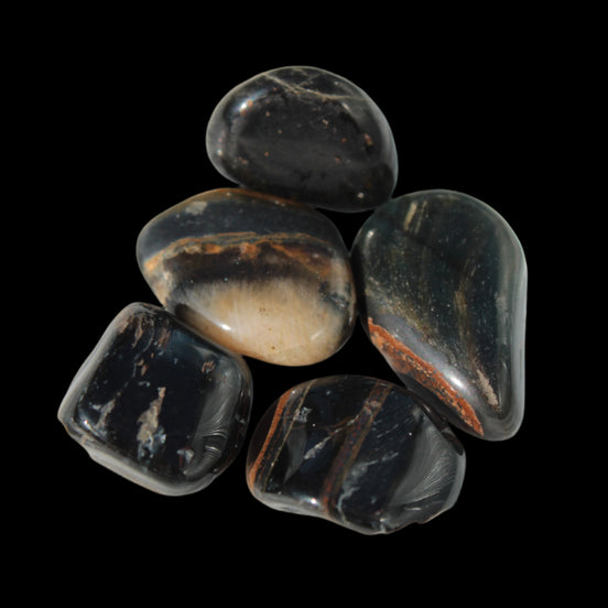 Blue Tigers Eye tiny tumbled stones  8-18mm 6-9g in sunshine - Rocks and Things Store