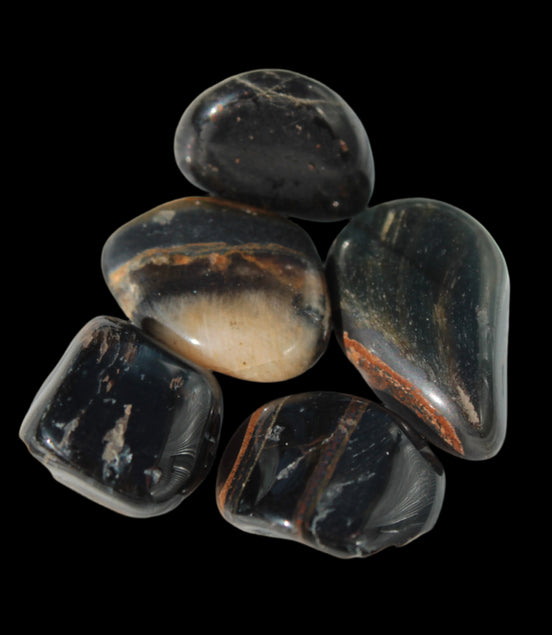 Blue Tigers Eye tiny tumbled stones  8-18mm 6-9g in sunshine - Rocks and Things Store