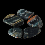 Blue Tigers Eye tiny tumbled stones  8-18mm 6-9g in sunshine - Rocks and Things Store