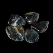 Blue Tigers Eye tiny tumbled stones  8-18mm 6-9g in sunshine - Rocks and Things Store
