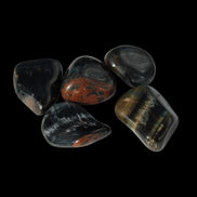 Blue Tigers Eye tiny tumbled stones  8-18mm 6-9g in sunshine - Rocks and Things Store