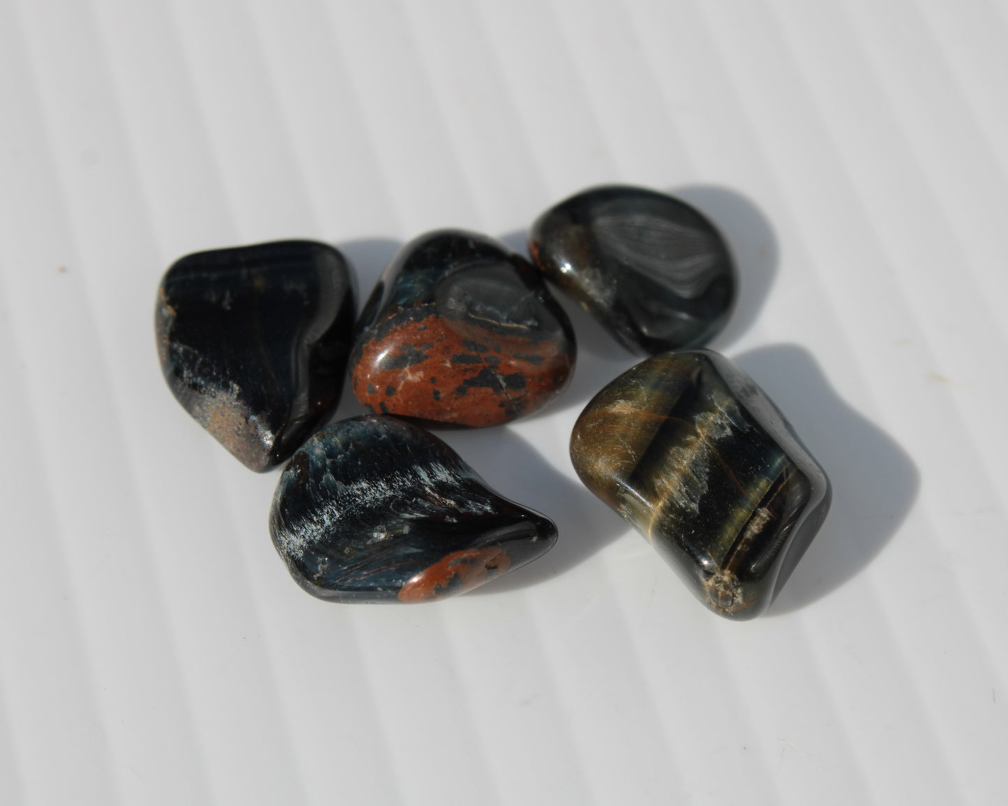 Blue Tigers Eye tiny tumbled stones  8-18mm 6-9g Rocks and Things