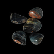 Blue Tigers Eye tiny tumbled stones  8-18mm 6-9g in sunshine - Rocks and Things Store