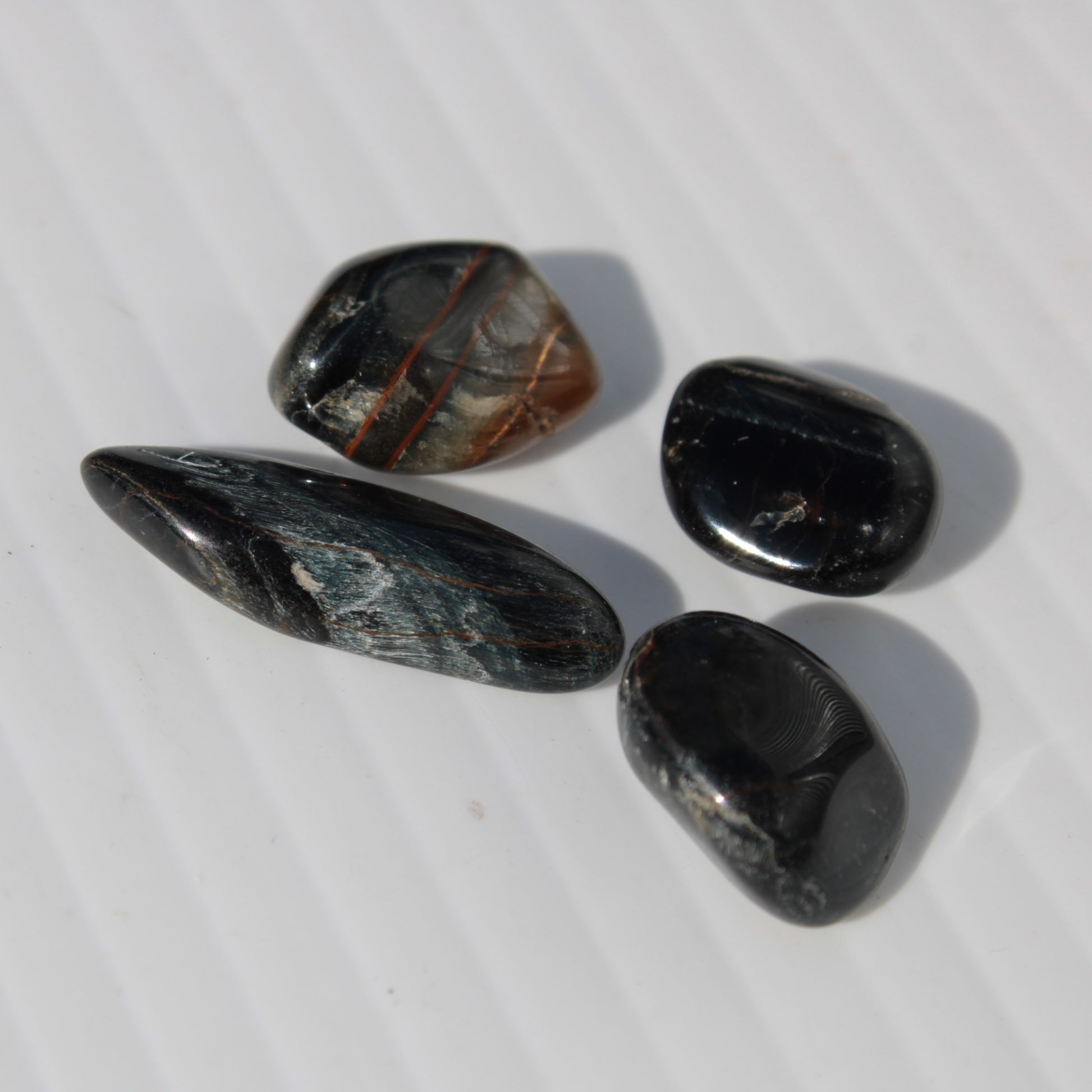 Blue Tigers Eye tiny tumbled stones  8-18mm 6-9g Rocks and Things