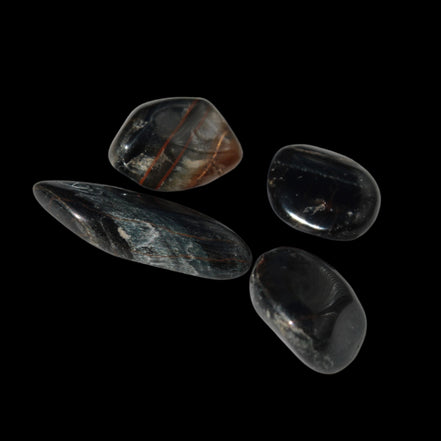 Blue Tigers Eye tiny tumbled stones  8-18mm 6-9g in sunshine - Rocks and Things Store
